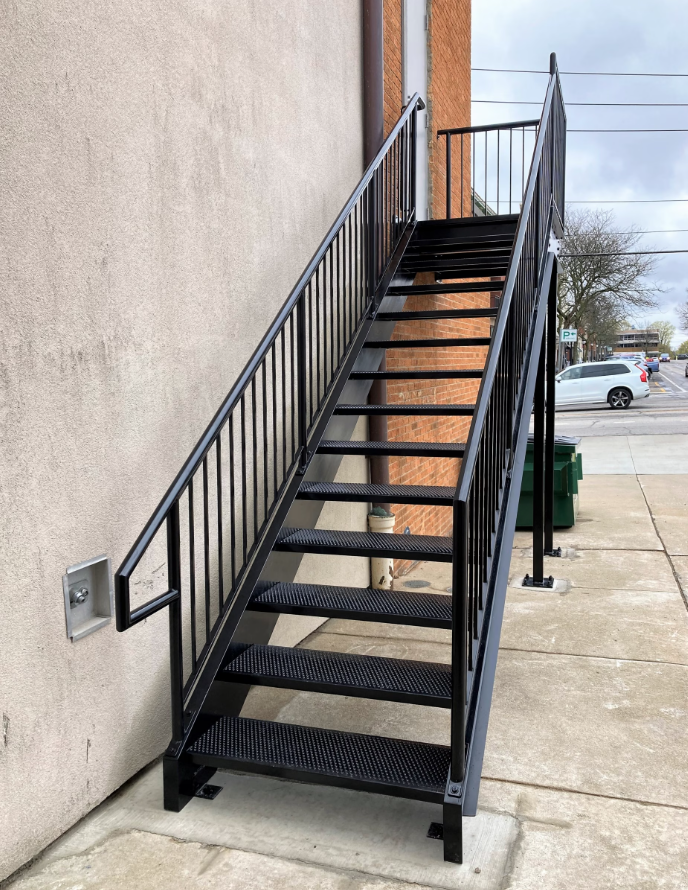 custom steel welded stairs in lawerenceville. ga